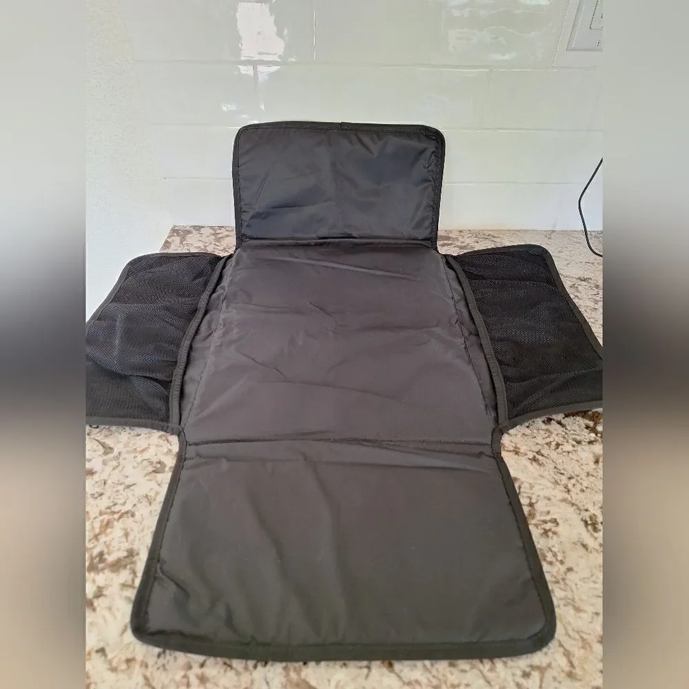 Kate spade black nylon baby portable‎ travel diaper chsnging pad